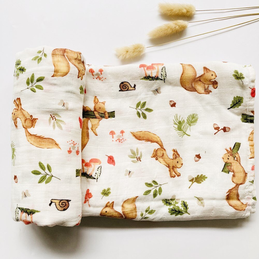 Extra Large Woodland Bamboo Muslin