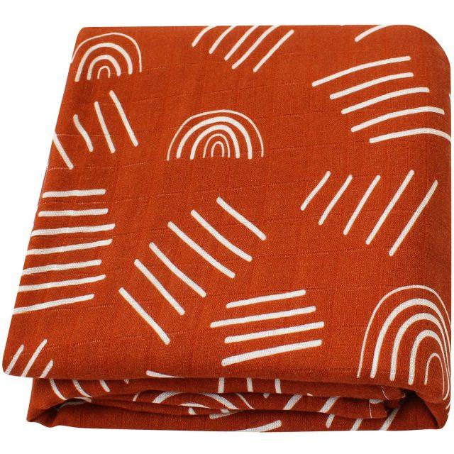 Extra Large Terracotta Bamboo Muslin