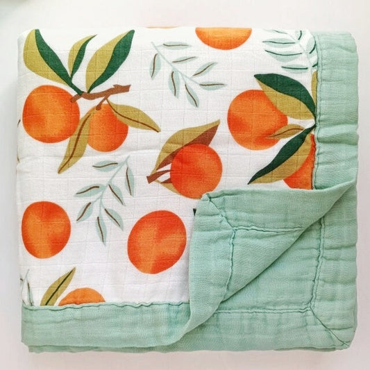 Six Layer Orange Bamboo Blanket