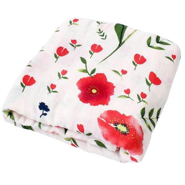 2 Pack Extra Large Floral Bamboo Muslins