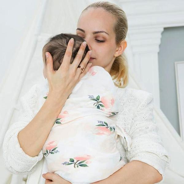 2 Pack Extra Large Floral Bamboo Muslins