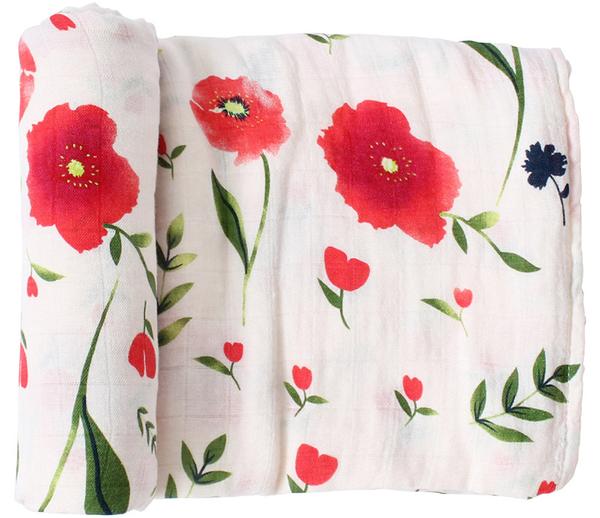 2 Pack Extra Large Floral Bamboo Muslins