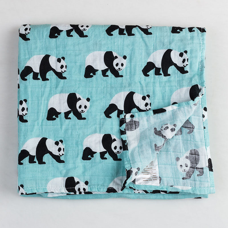 Organic Extra Large Panda Cotton Muslin