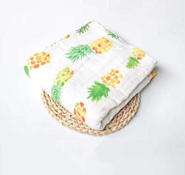 Four Layer Pineapple Bamboo Blanket