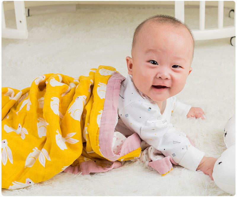 Four Layer Organic Cotton Rabbit Blanket