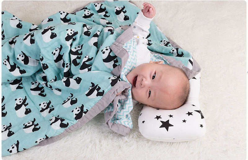 Four Layer Organic Cotton Panda Blanket