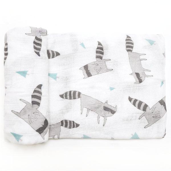 Extra Large Raccoon Bamboo Muslin