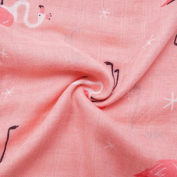 Extra Large Flamingo Bamboo Muslin