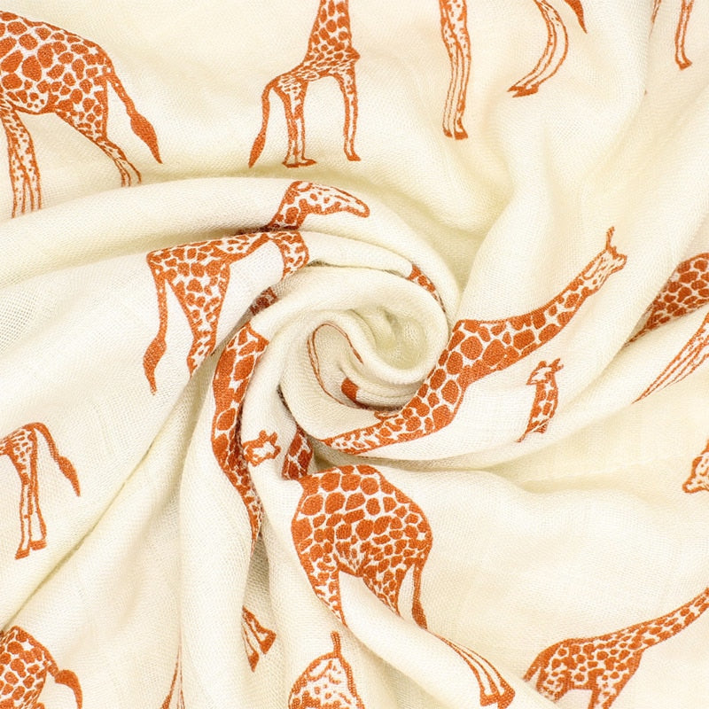 Four Layer Giraffe Bamboo Blanket