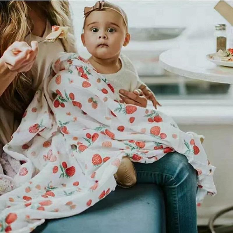 Extra Large Strawberry Cotton Muslin