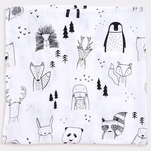 Wildlife Bamboo Muslin Square