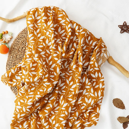 Extra Large Leaf Cotton Muslin