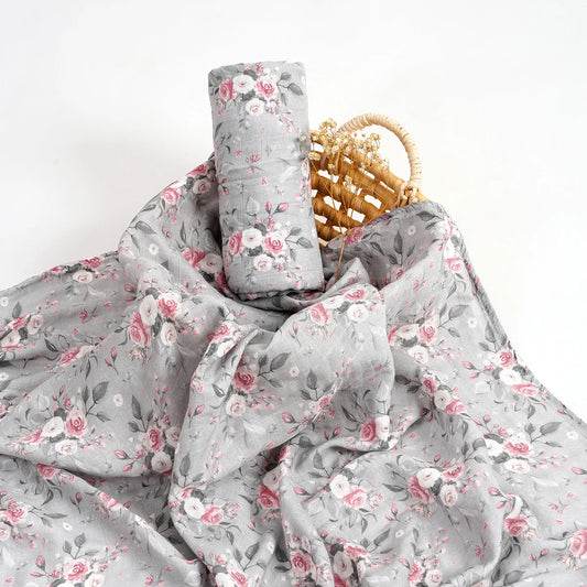 Extra Large Rose Bamboo Muslin