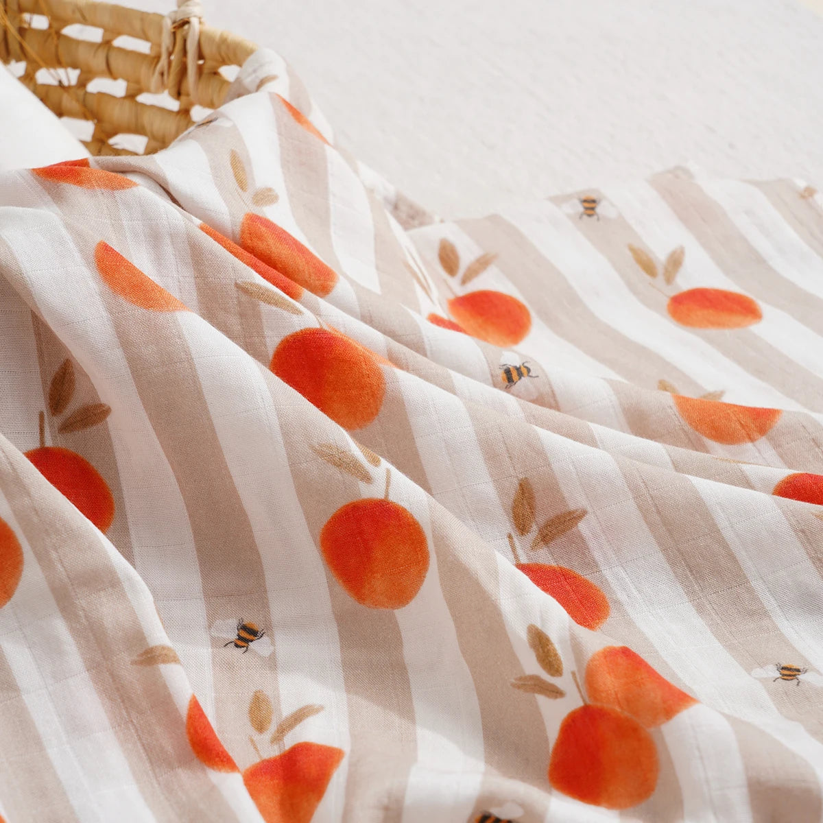 Extra Large Peach Bamboo Muslin