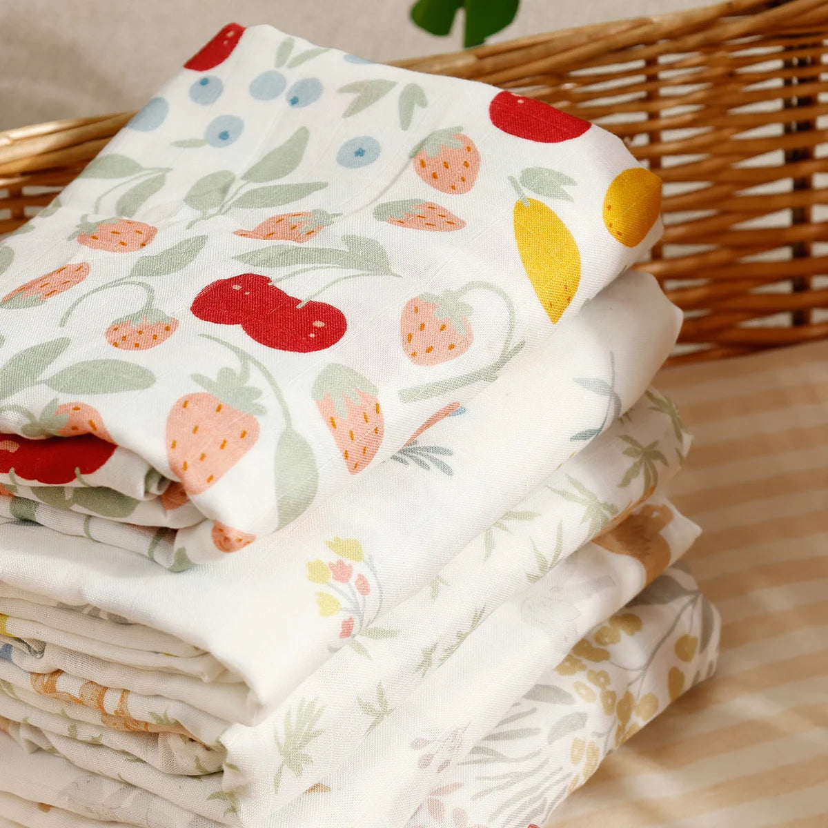 Extra Large Fruity Bamboo Muslin