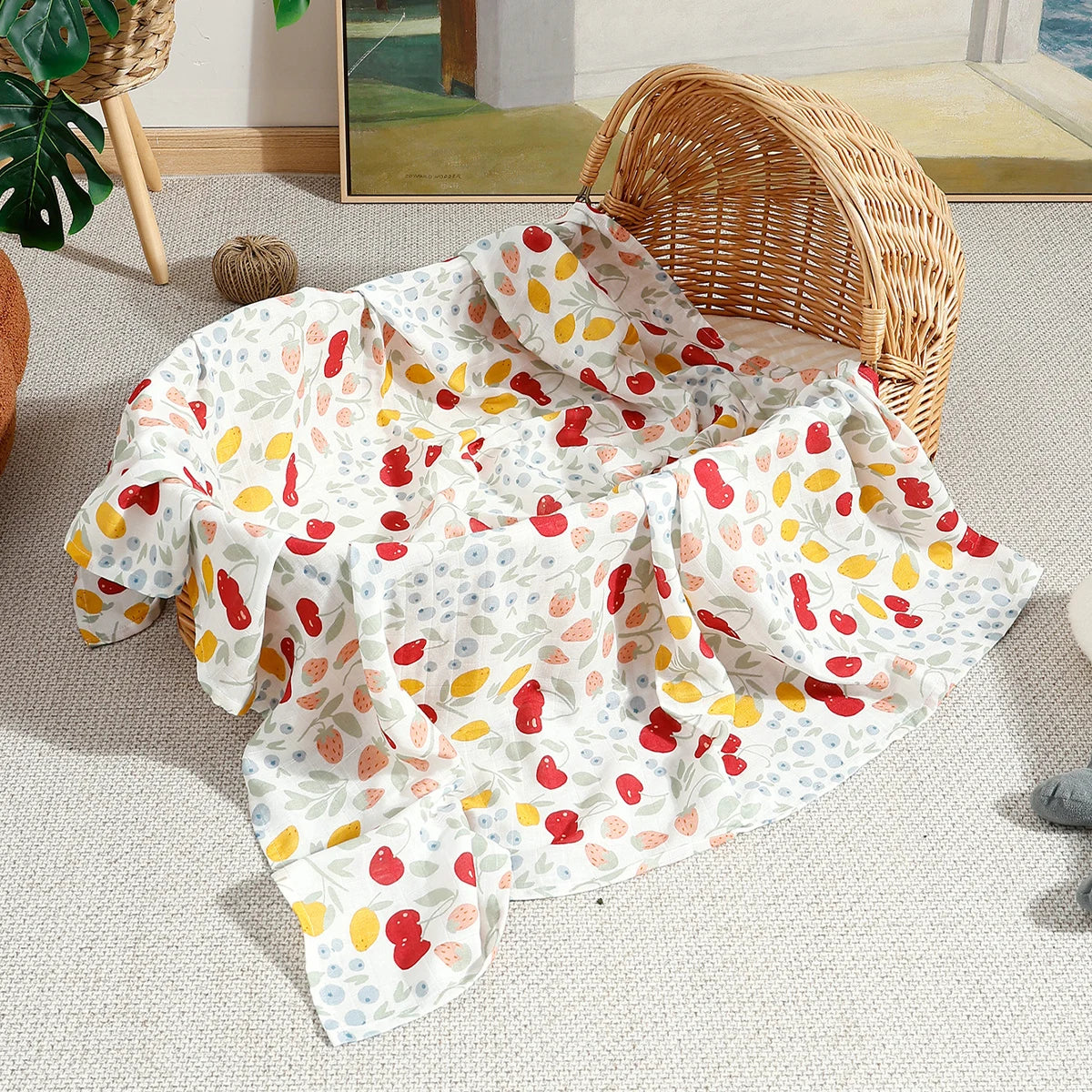 Extra Large Fruity Bamboo Muslin