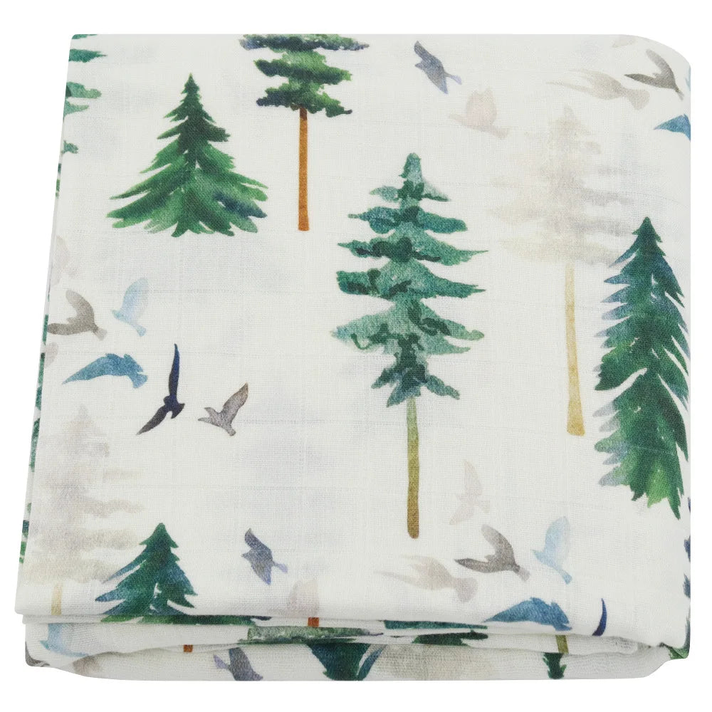 Extra Large Forest Bamboo Muslin