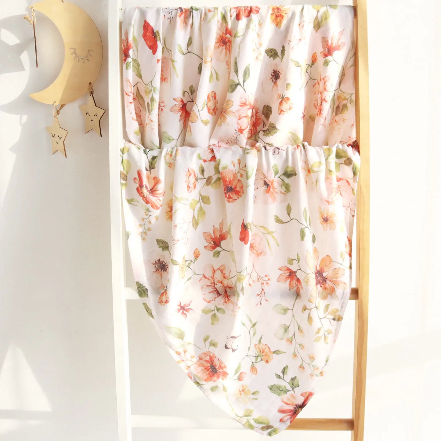 Extra Large Rose Bamboo Muslin
