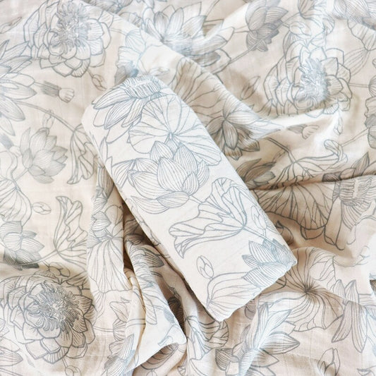 Organic Extra Large Lotus Cotton Muslin