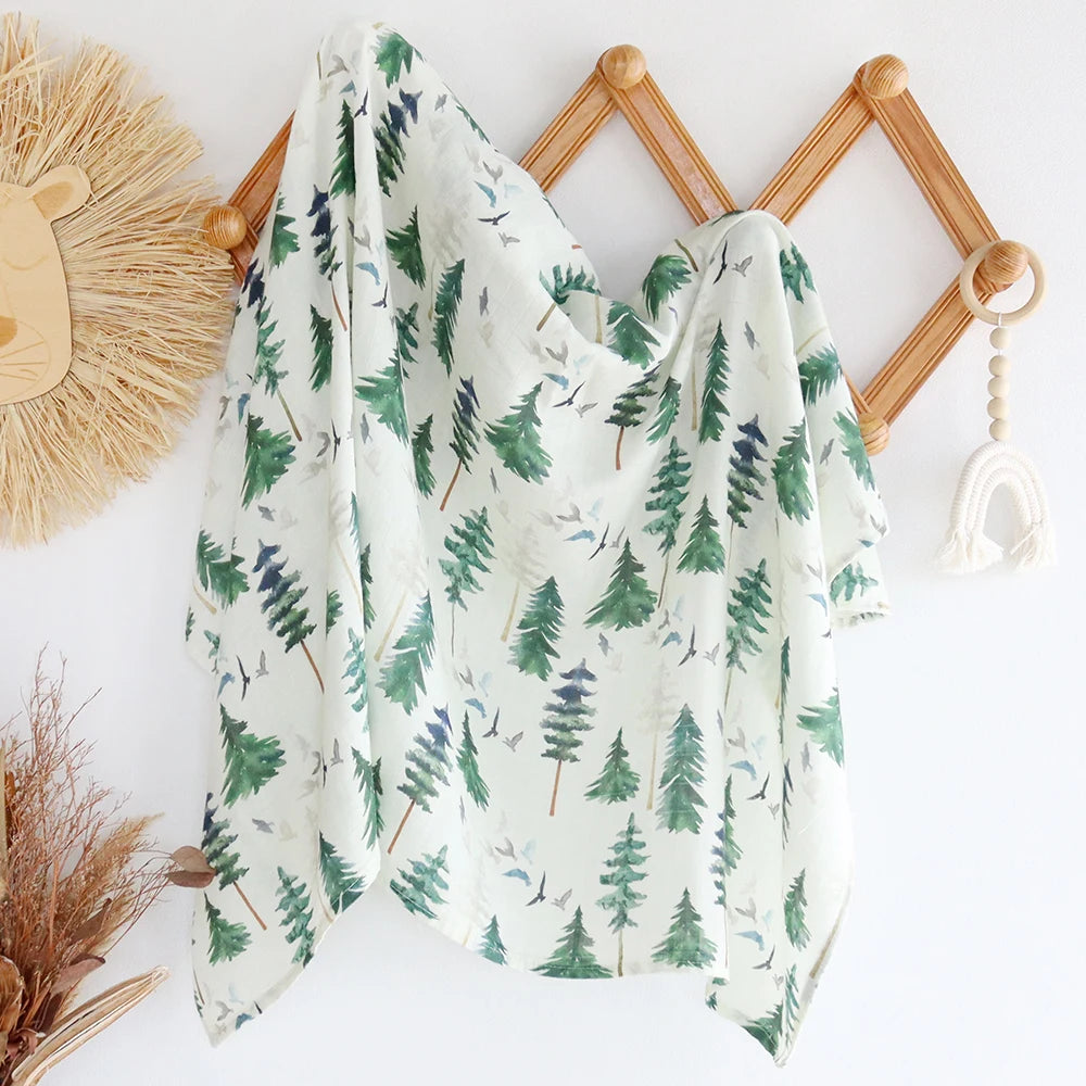 Extra Large Forest Bamboo Muslin