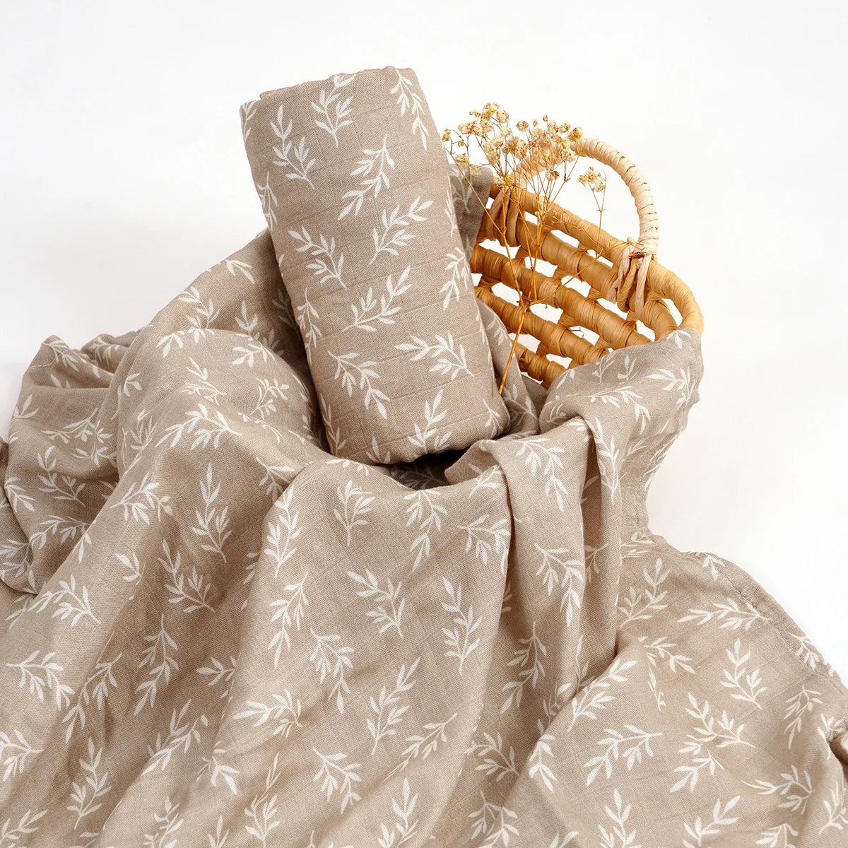 Extra Large Leaf Bamboo Muslin