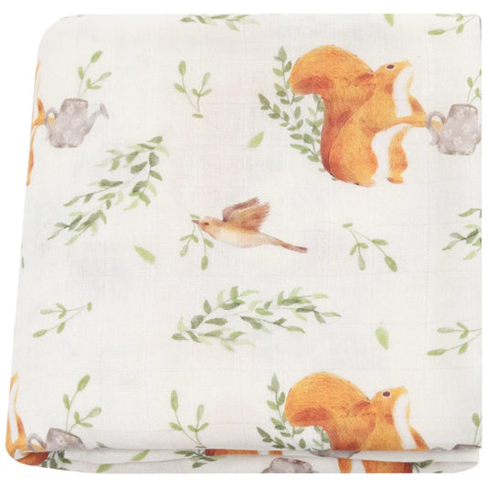 Extra Large Squirrel Bamboo Muslin