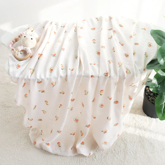 Extra Large Peach Bamboo Muslin