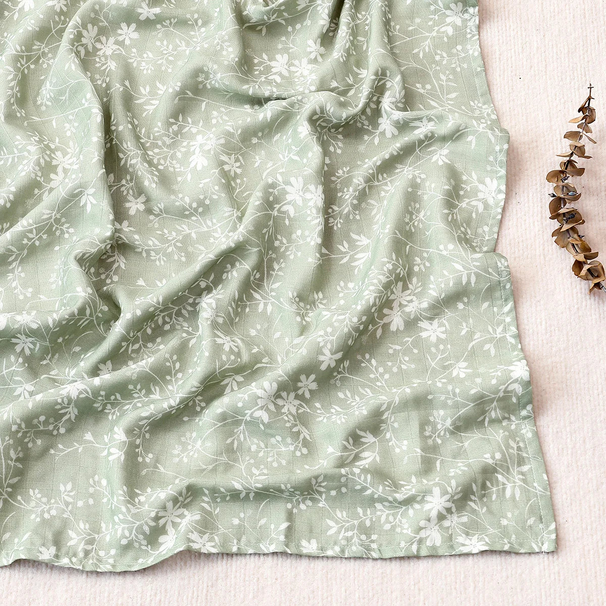 Extra Large Floral Bamboo Muslin