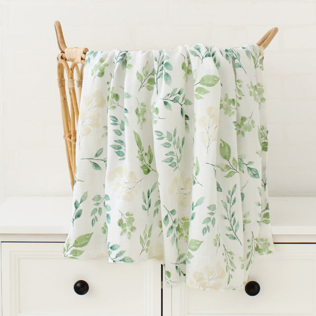 Extra Large Leaf Bamboo Muslin