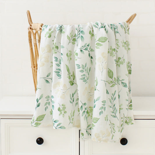 Extra Large Leaf Bamboo Muslin