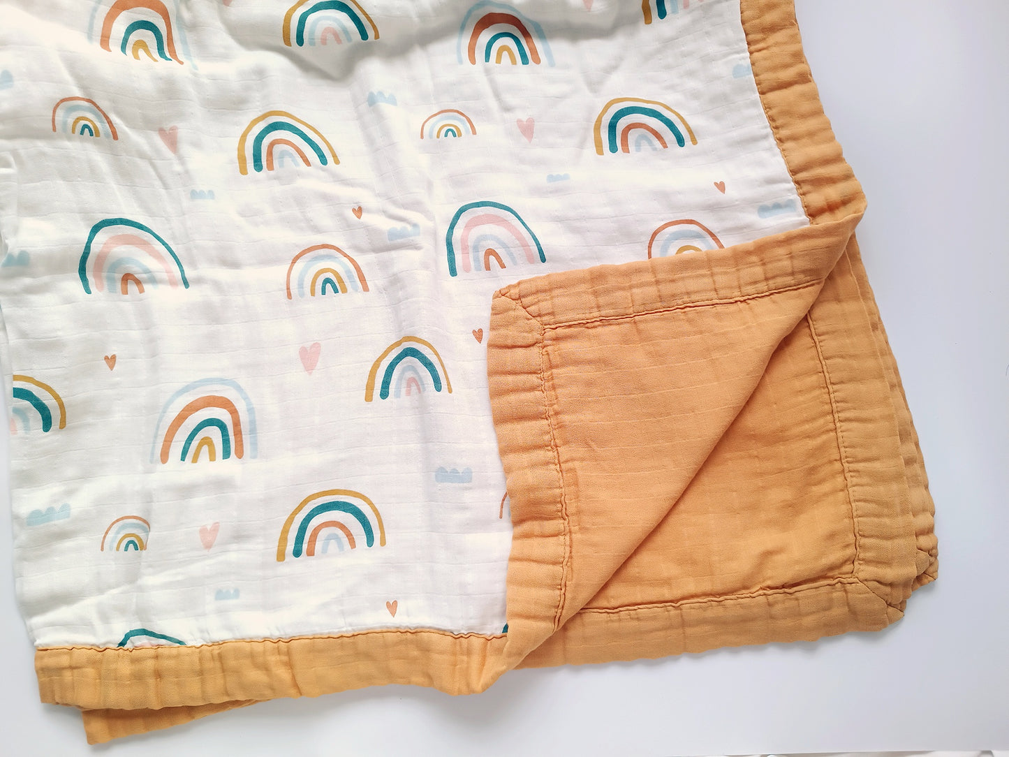 Six Layer Rainbow Bamboo Blanket