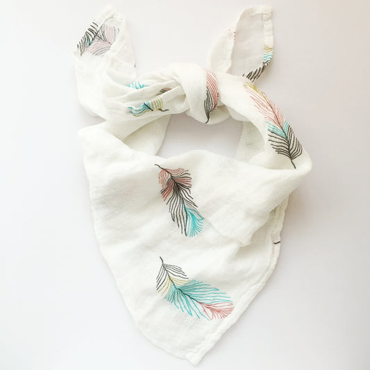 Feather Bamboo Muslin Square