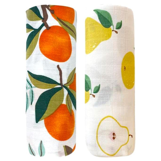 2 Pack Extra Large Fruity Bamboo Muslins