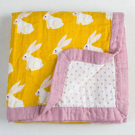 Four Layer Organic Cotton Rabbit Blanket