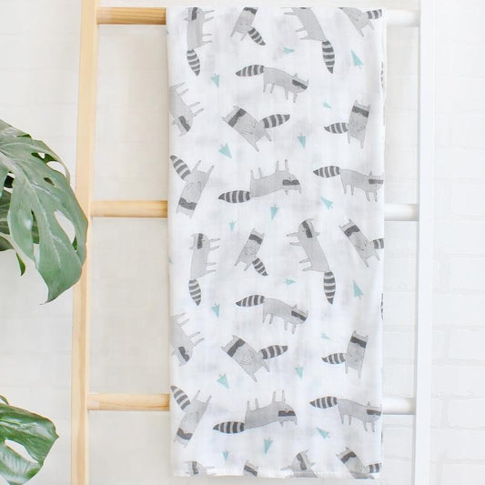 Extra Large Raccoon Bamboo Muslin