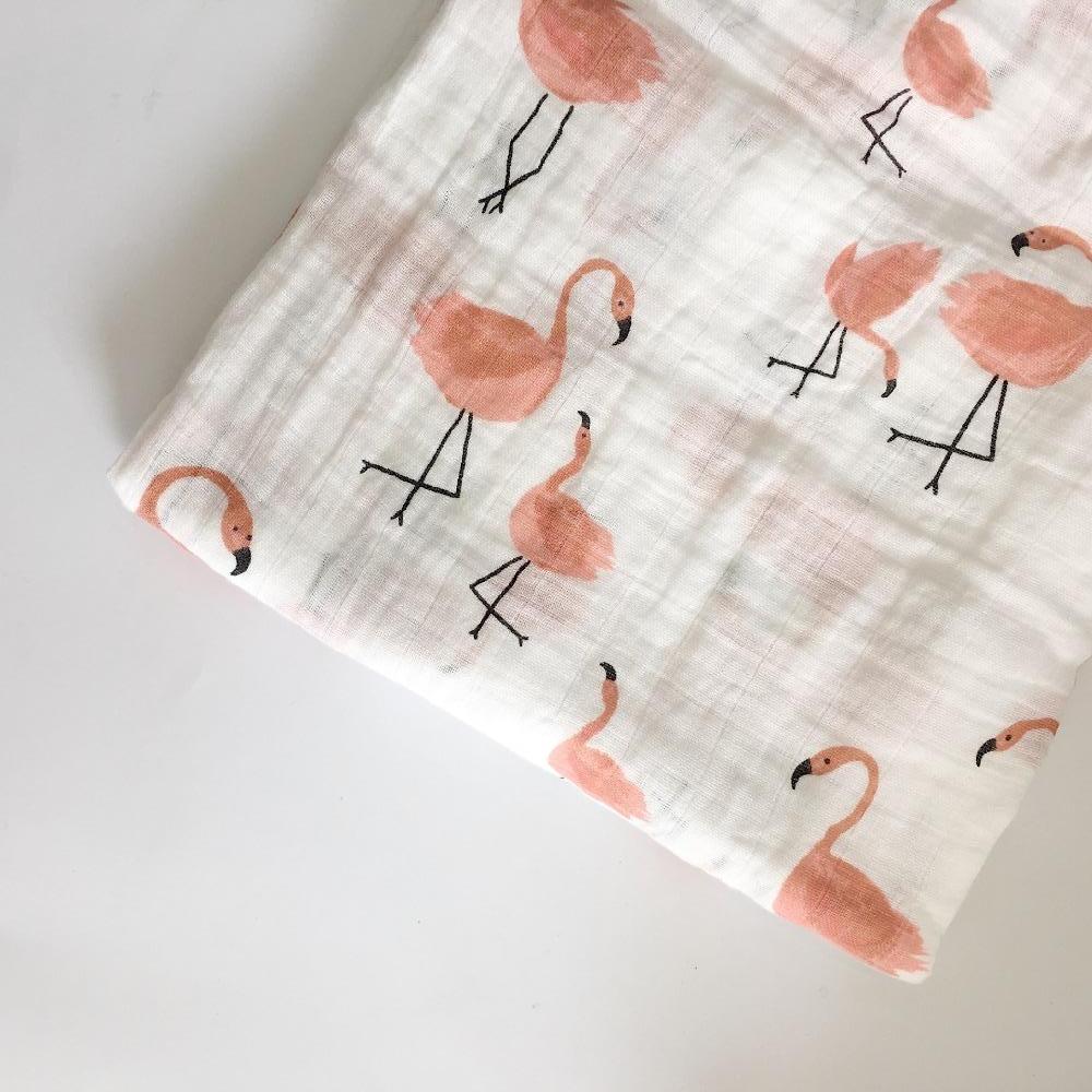 Extra Large Flamingo Cotton Muslin