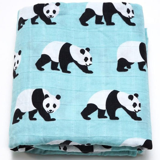Organic Extra Large Panda Cotton Muslin