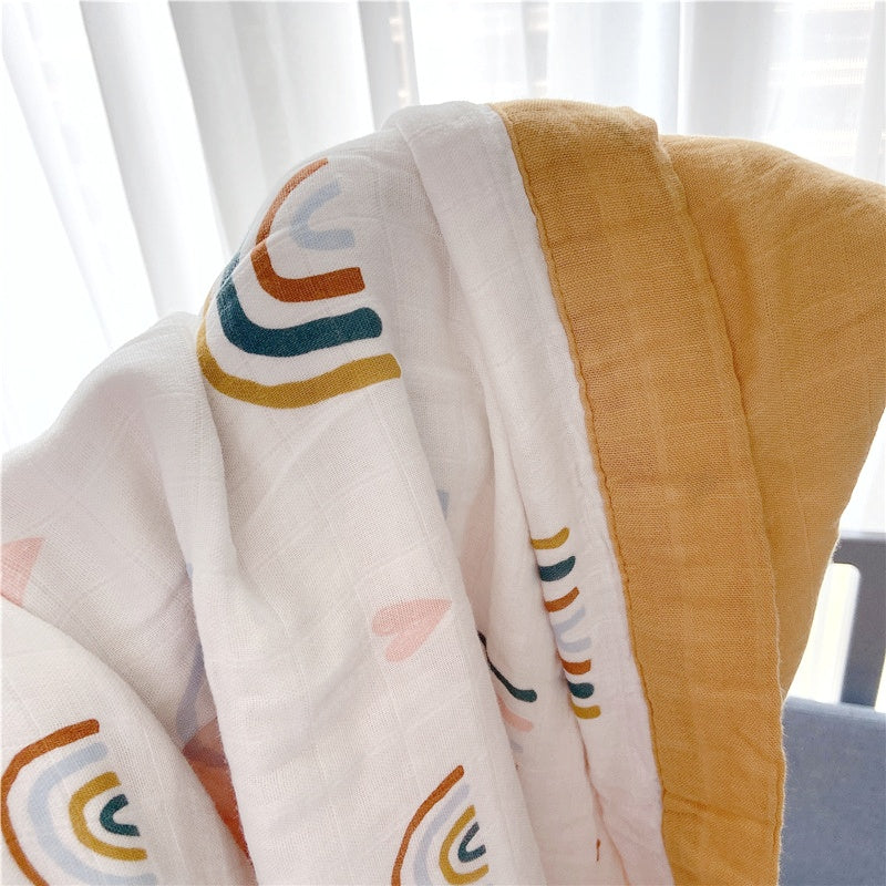 Six Layer Rainbow Bamboo Blanket