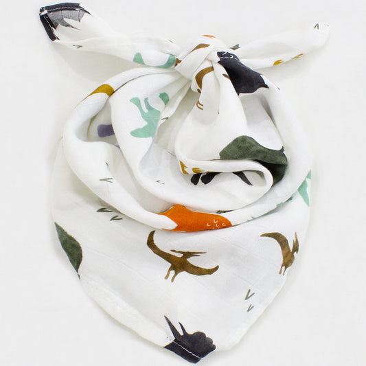 Dino Bamboo Muslin Square