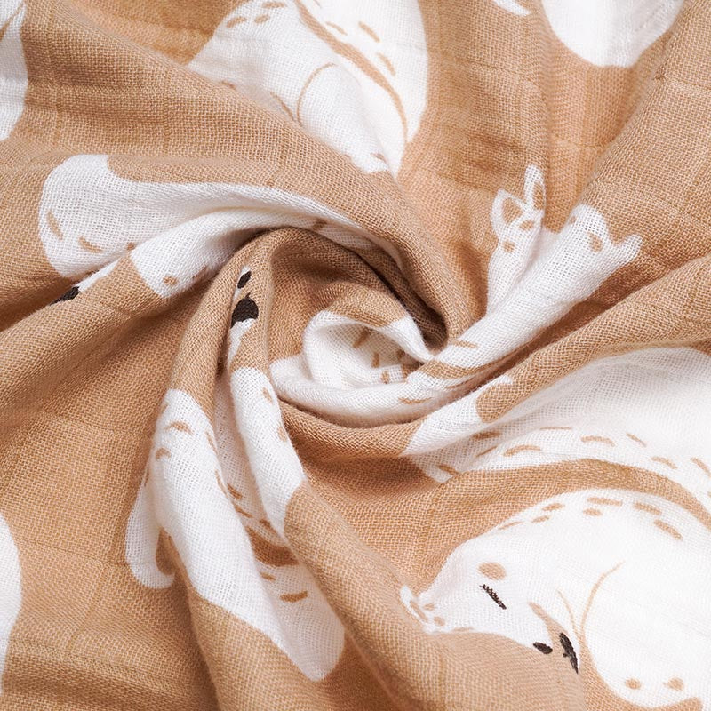 Organic Extra Large Squirrel Cotton Muslin