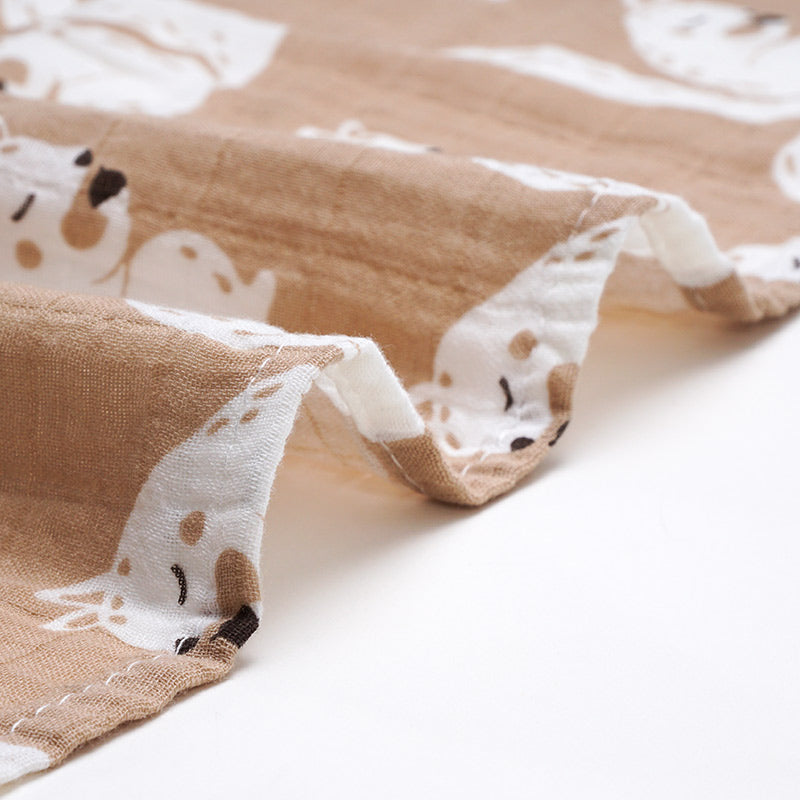 Organic Extra Large Squirrel Cotton Muslin