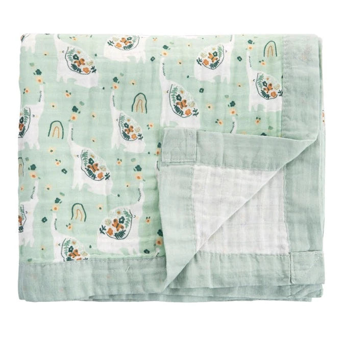 Four Layer Elephant Cotton Blanket