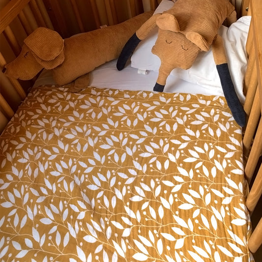 Extra Large Leaf Cotton Muslin