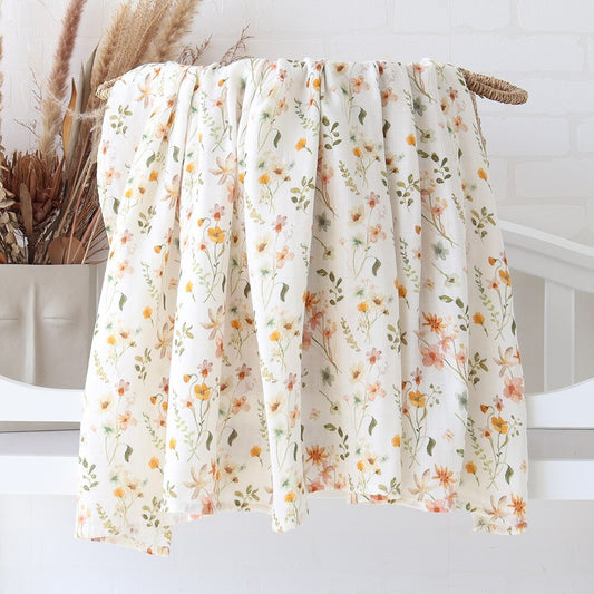Extra Large Wildflower Bamboo Muslin