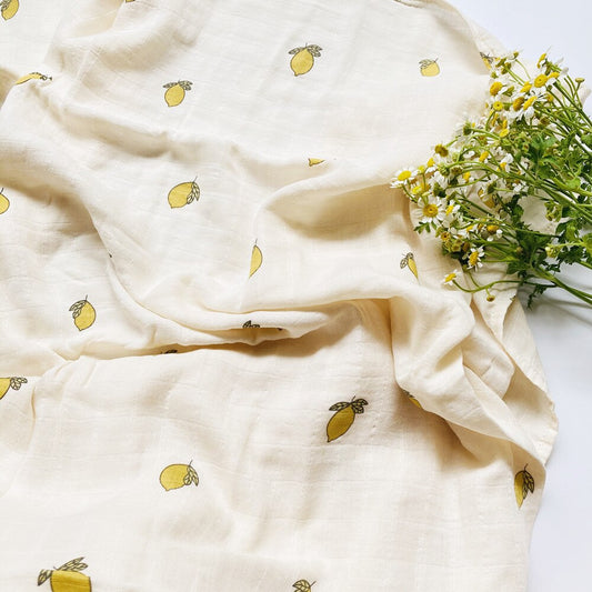 Organic Extra Large Lemon Cotton Muslin