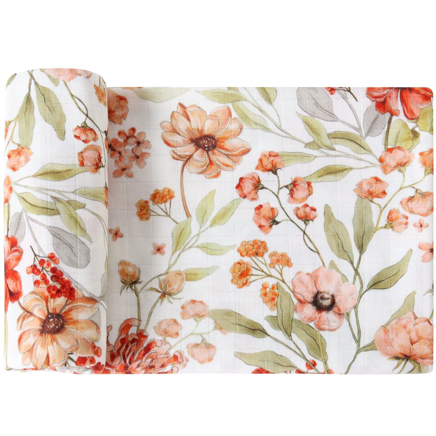 Extra Large Floral Bamboo Muslin