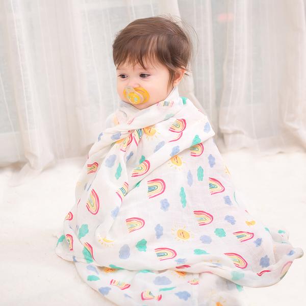 Ana Wiz Extra Large Super Soft Muslin Blankets - Animal Designs - 4-Pack In Gift Box