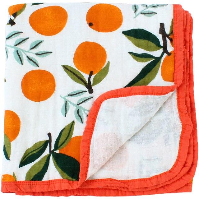Four Layer Orange Cotton Blanket