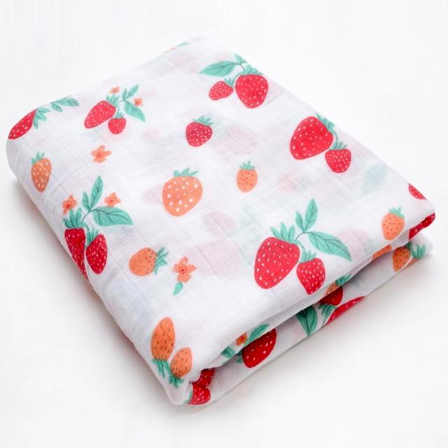 Extra Large Strawberry Cotton Muslin