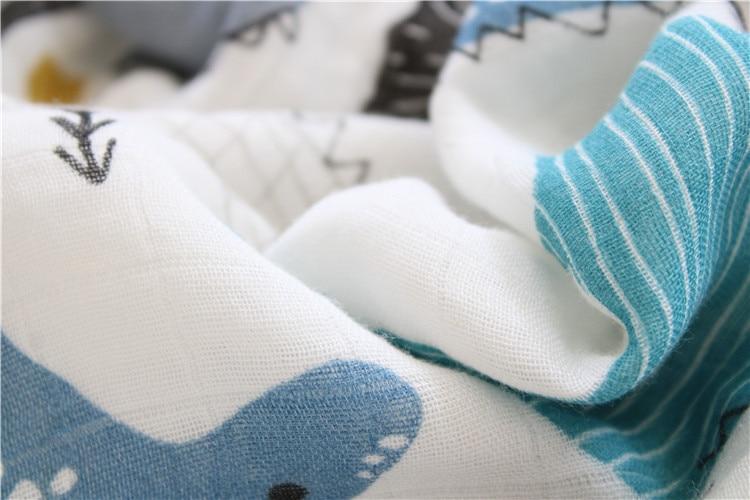 Four Layer Dino Bamboo Blanket
